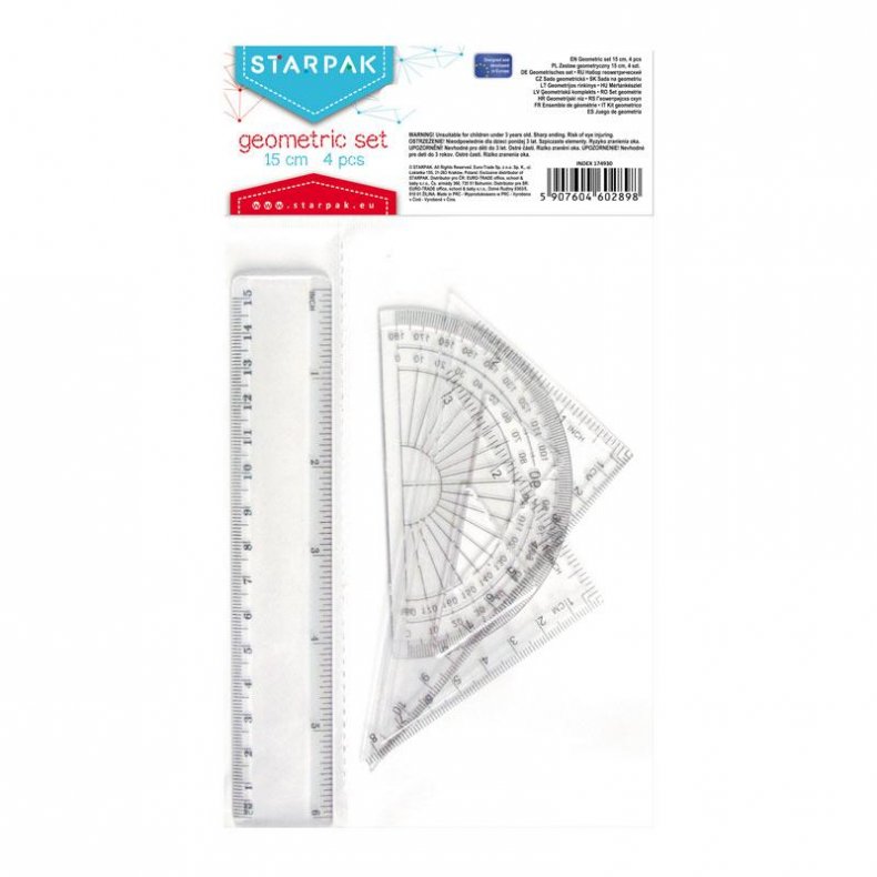 Starpak geometrist 15 cm - 4 dele