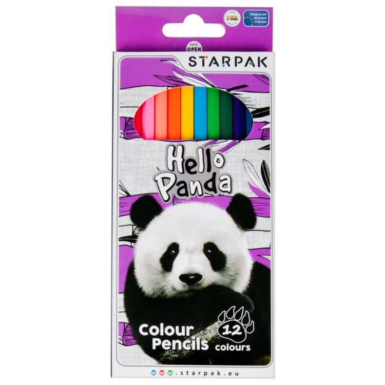 Starpak Farveblyanter 12 stk - Panda