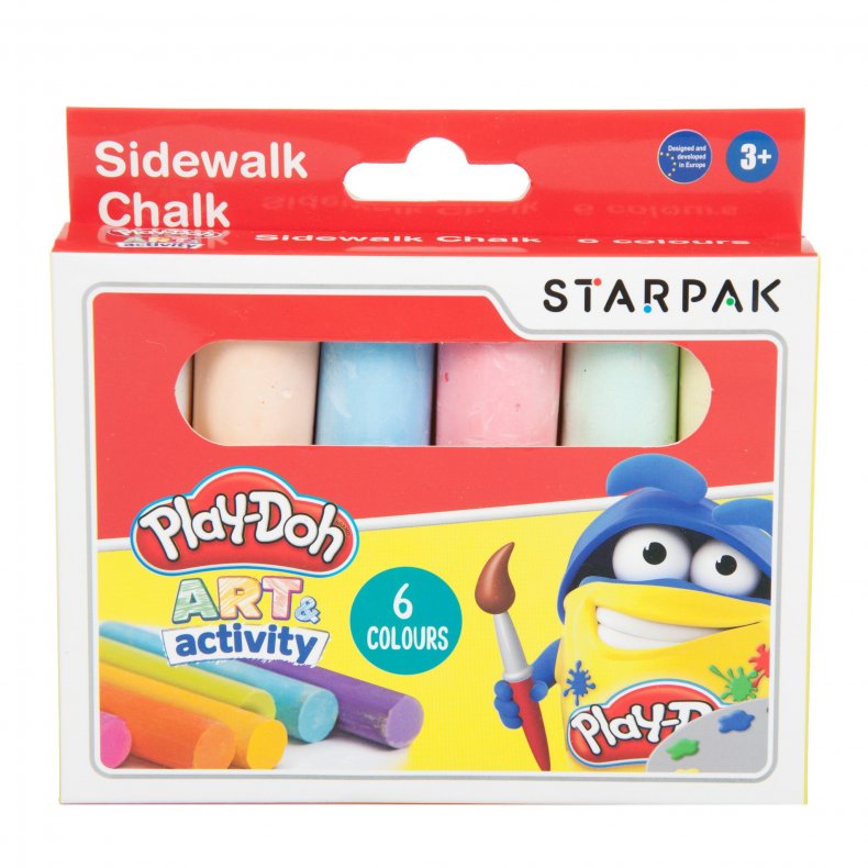 Starpak gadekridt 6 stk - Play-Doh