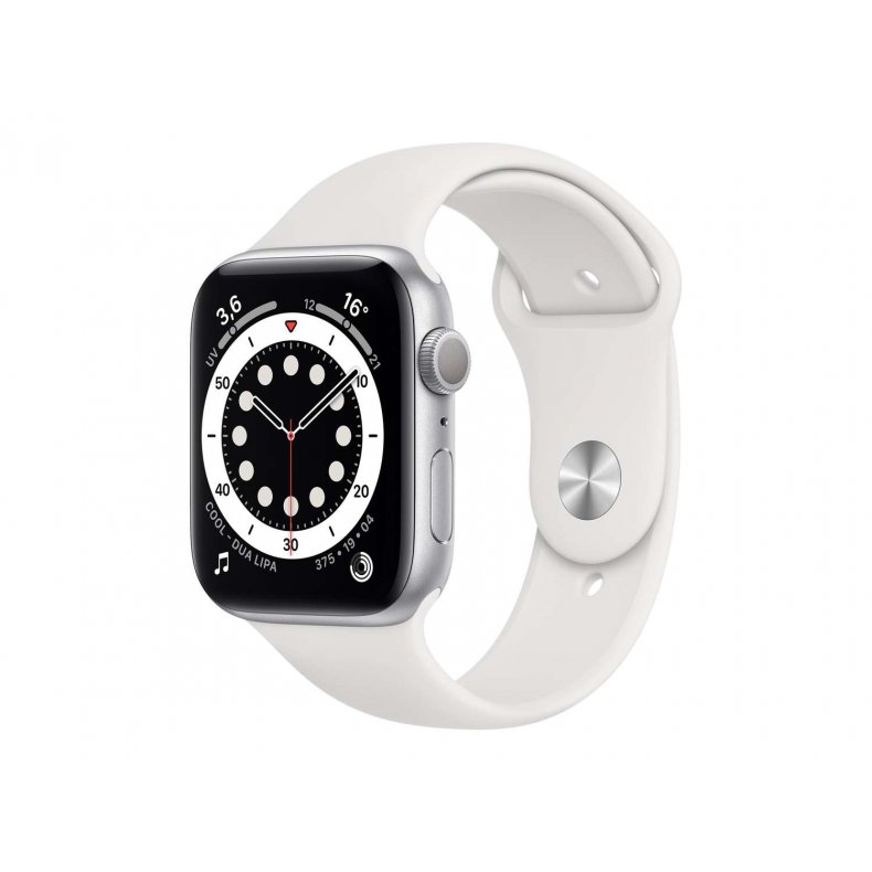 Apple Watch Series 6 GPS 44 mm Slv Hvid Smart ur