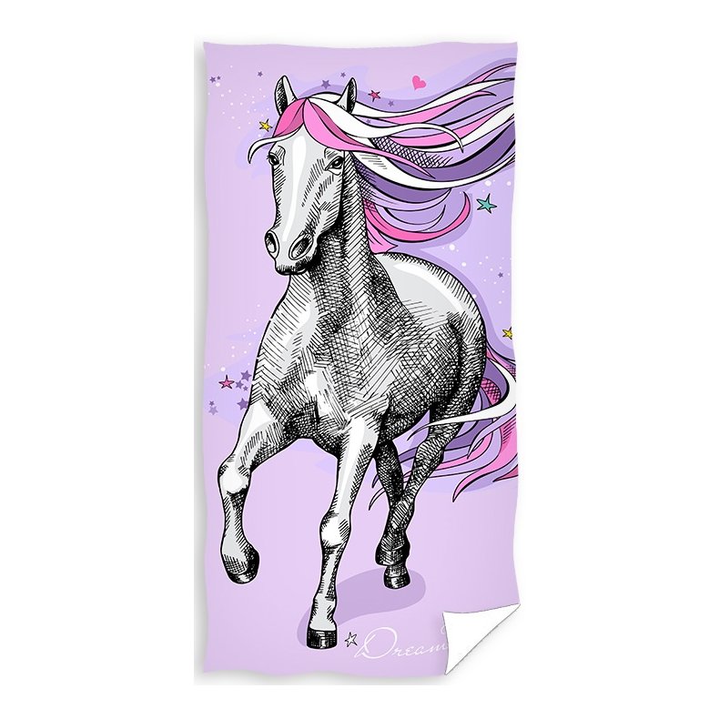 Hest Pink Badehndklde - 100 procent bomuld