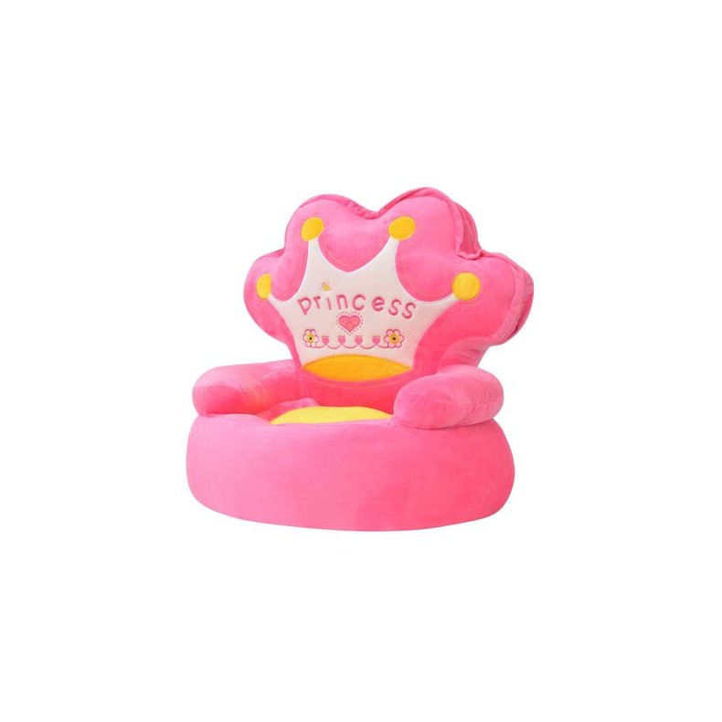 Brnestol i plys princess pink