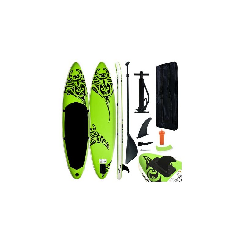 Oppusteligt paddleboardst 320x76x15 cm grn