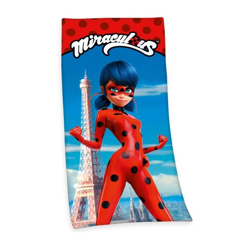 Miraculous Ladybug Badehndklde 75 x 150 cm - 100 procent bomuld