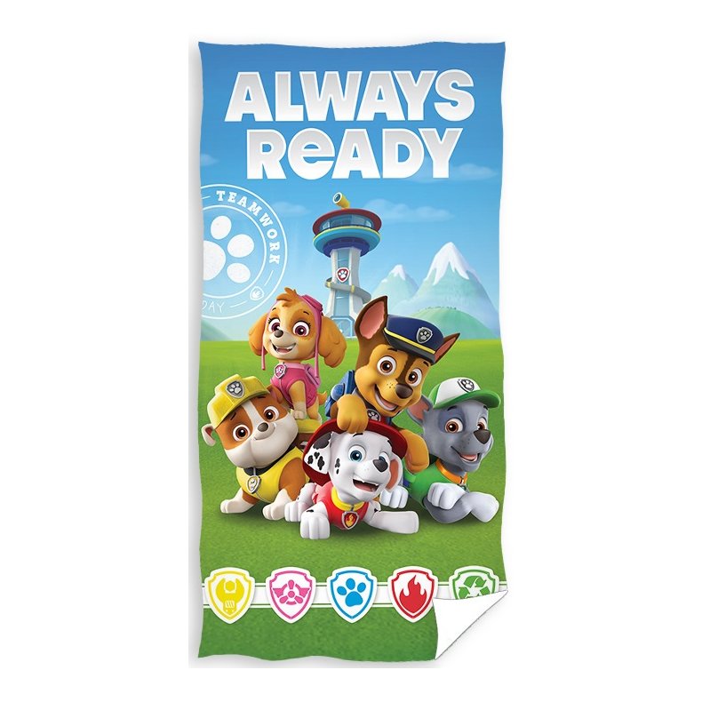 Paw Patrol ''Always Ready'' Badehndklde - 100 procent bomuld